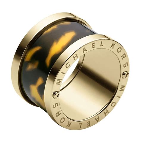 Michael Kors Tortoise Barrel Ring 